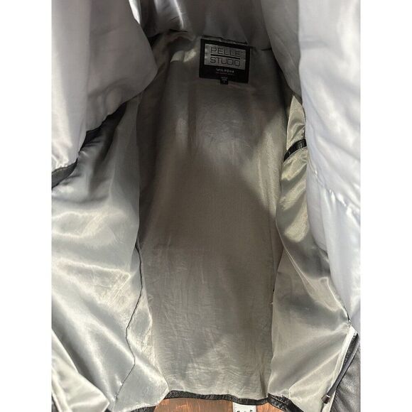 Pelle Studio Wilsons Full Zip Leather Jacket Thinsulate Size L Black‎ 21.5W 32L - Picture 7 of 10